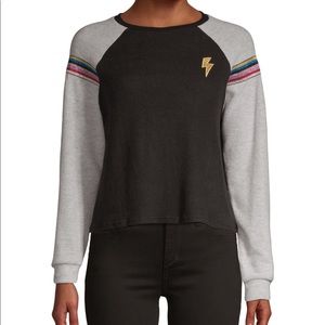 NWT Vintage Havana Colorblock Metallic Stripe Top